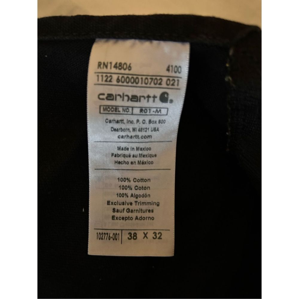 Black Carhartt Bibs 38 x 32 - Picture 2 of 11